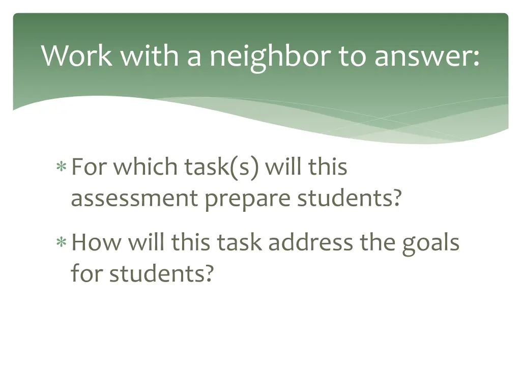 work with a neighbor to answer