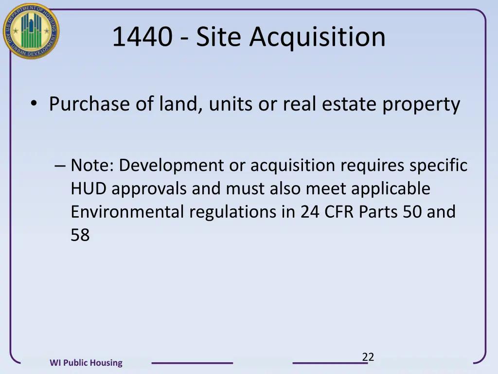 1440 site acquisition