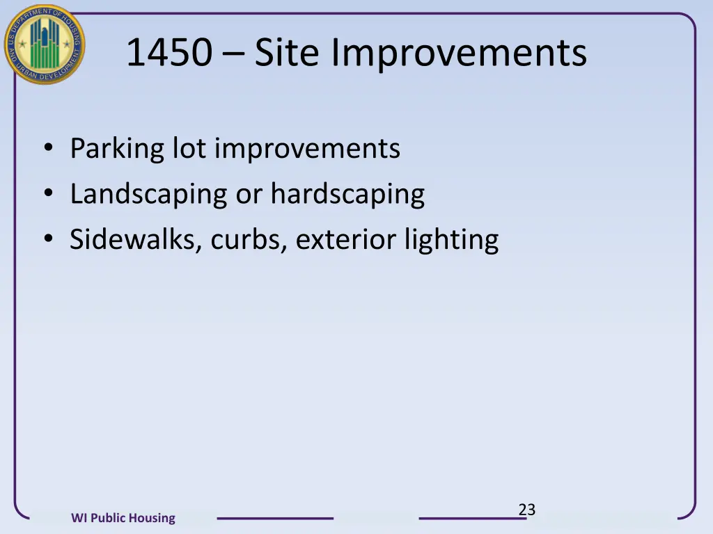 1450 site improvements