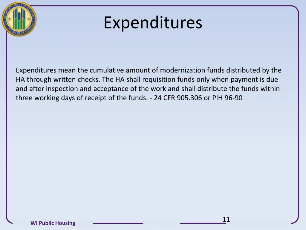 expenditures