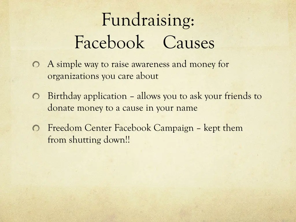 fundraising facebook