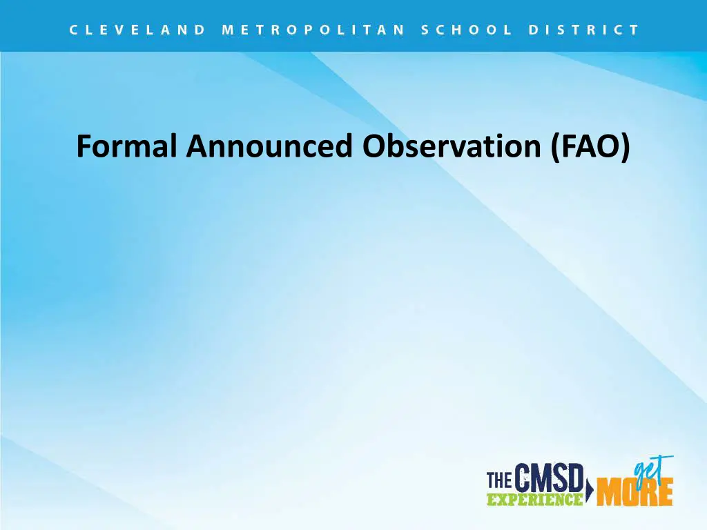 formal announced observation fao