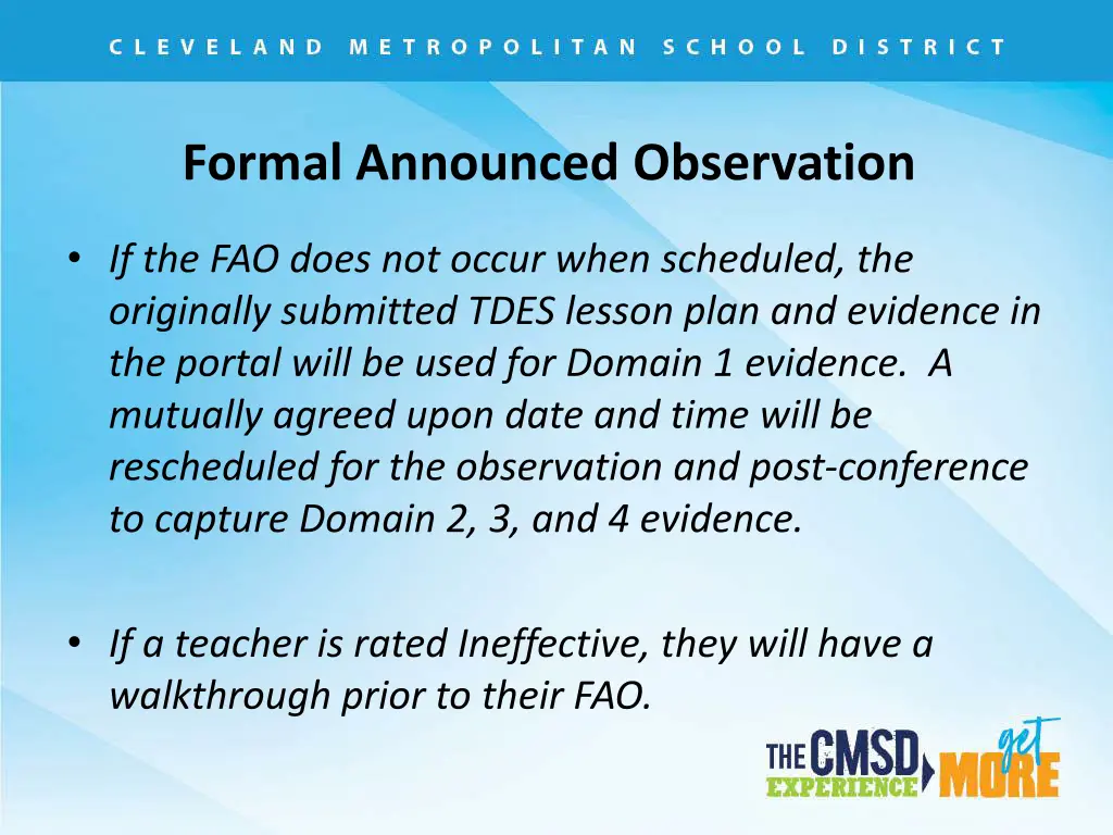 formal announced observation