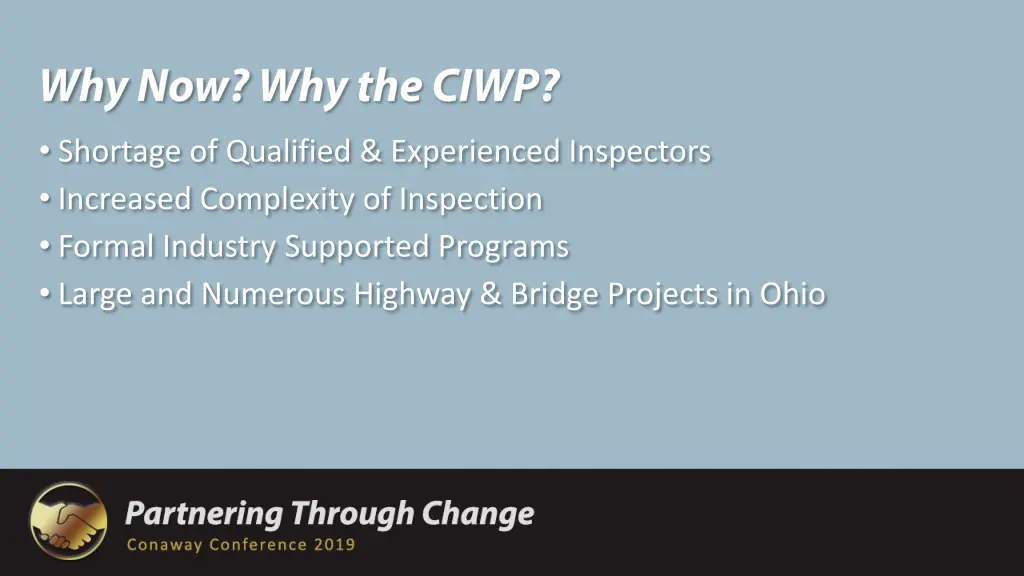 shortage of qualified experienced inspectors