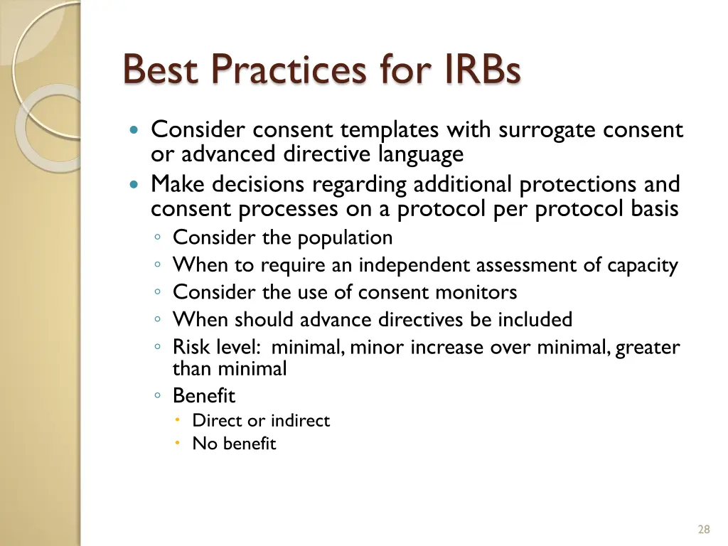 best practices for irbs 1