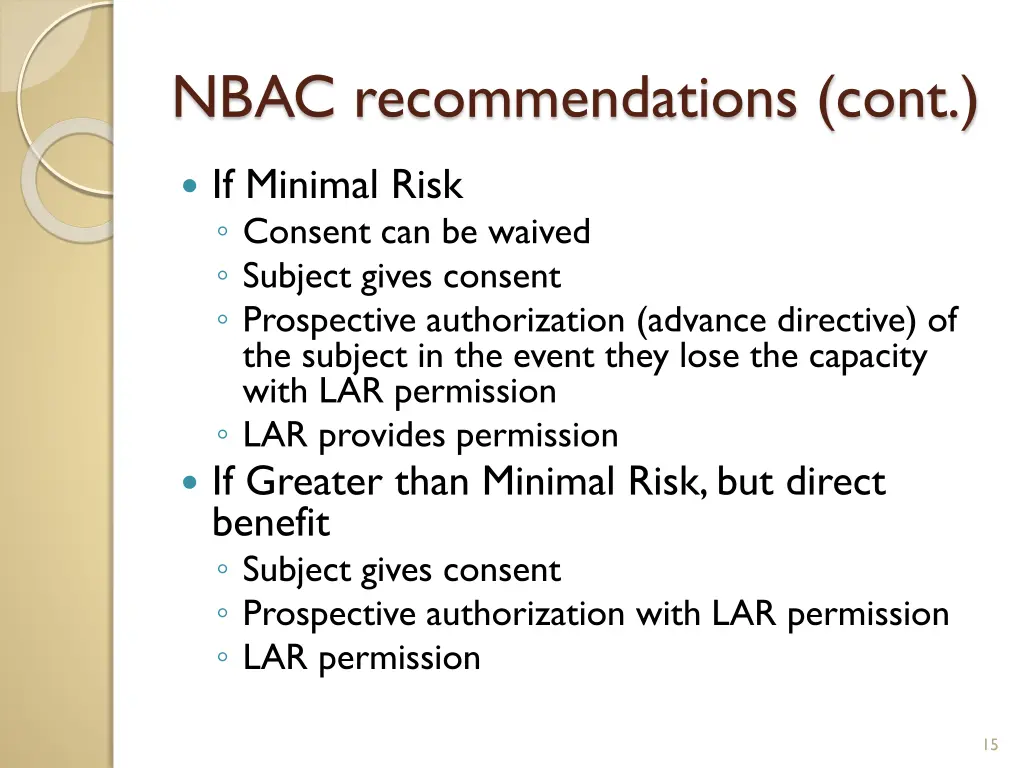 nbac recommendations cont 1