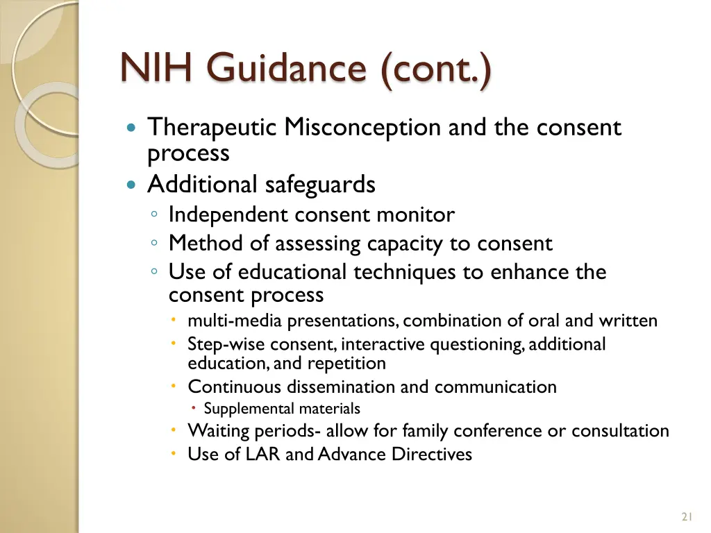 nih guidance cont