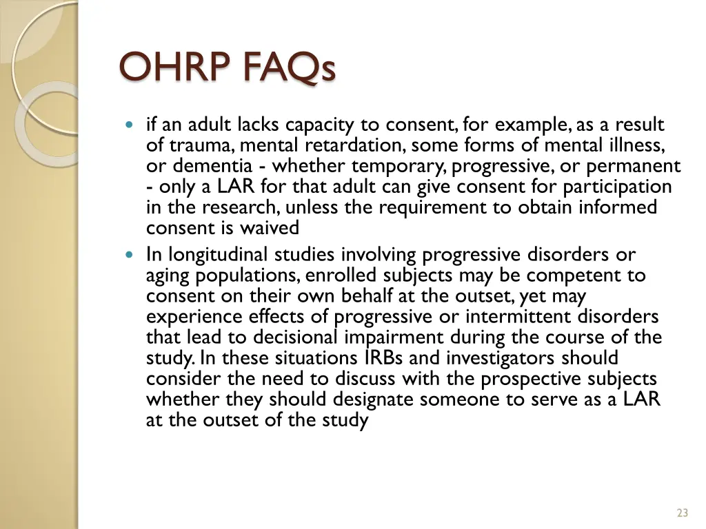 ohrp faqs