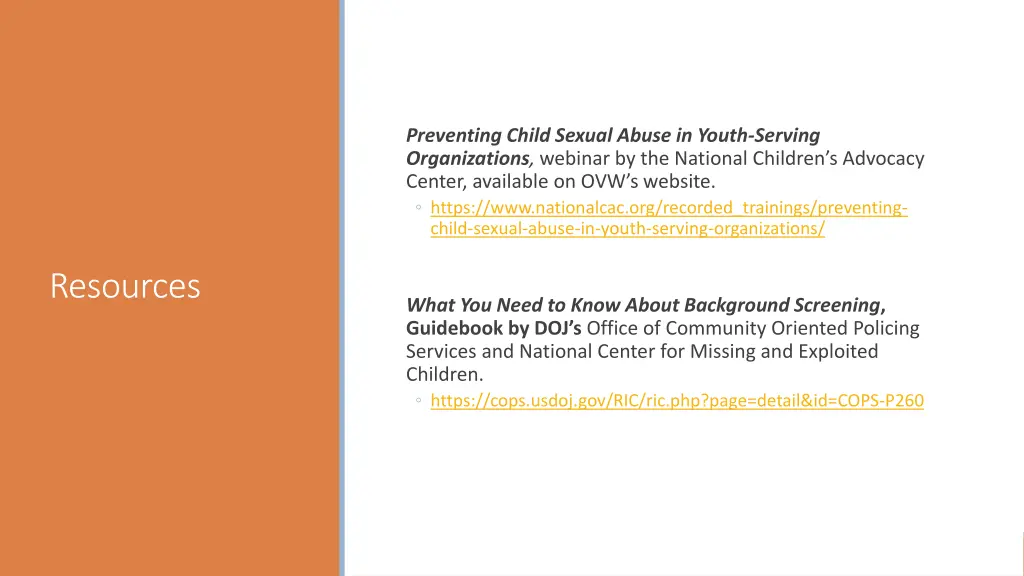 preventing child sexual abuse in youth serving