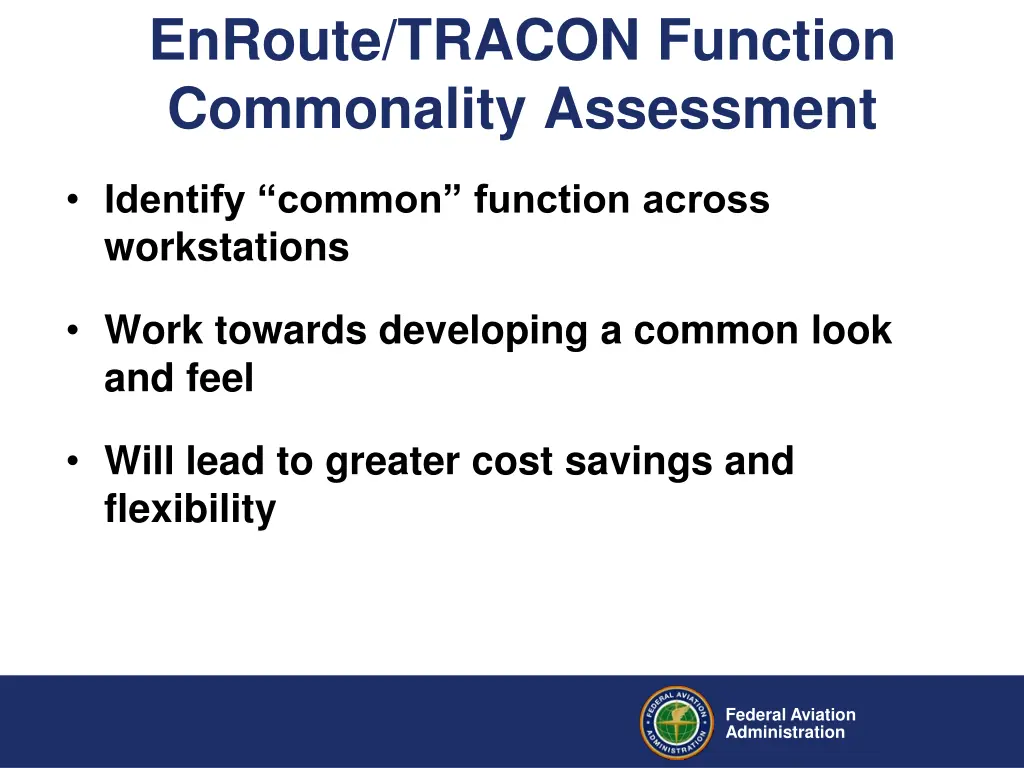 enroute tracon function commonality assessment