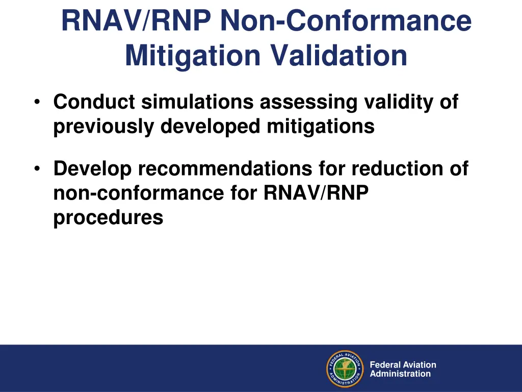 rnav rnp non conformance mitigation validation