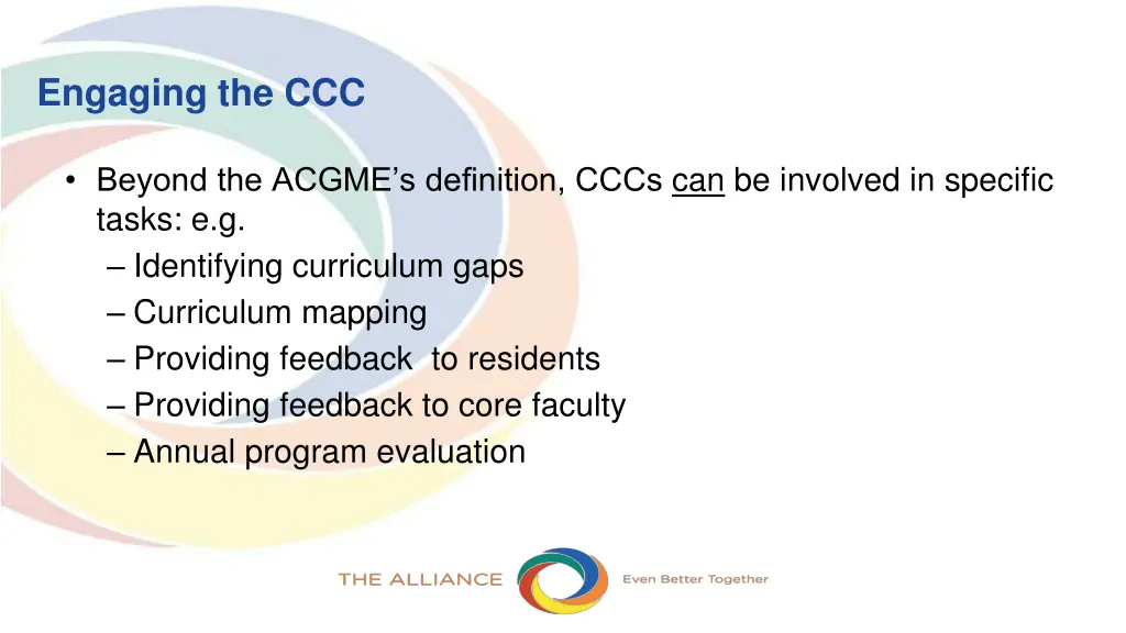 engaging the ccc