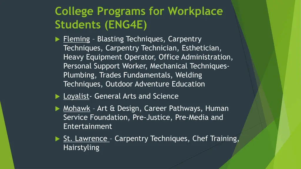 college programs for workplace students eng4e 1