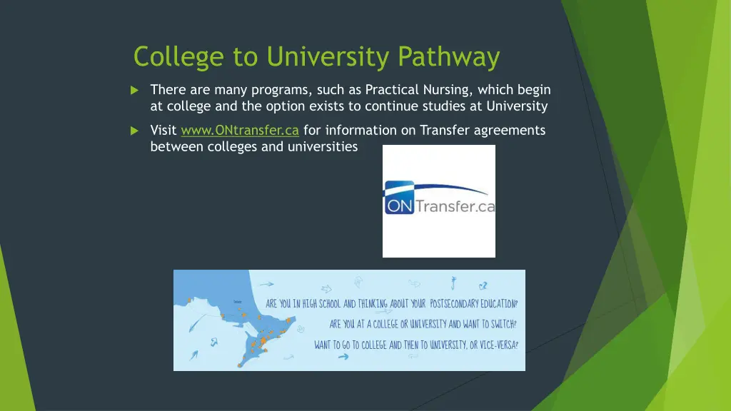 college to university pathway