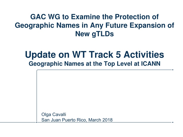 gac wg to examine the protection of geographic