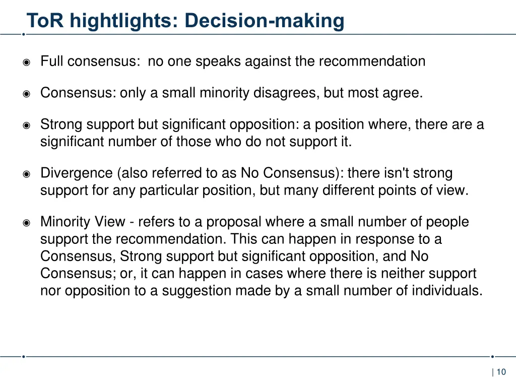 tor hightlights decision making 1