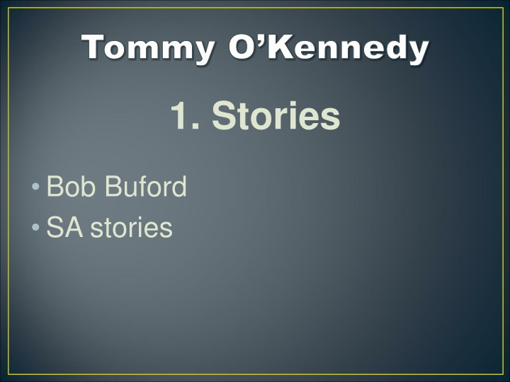 tommy o kennedy