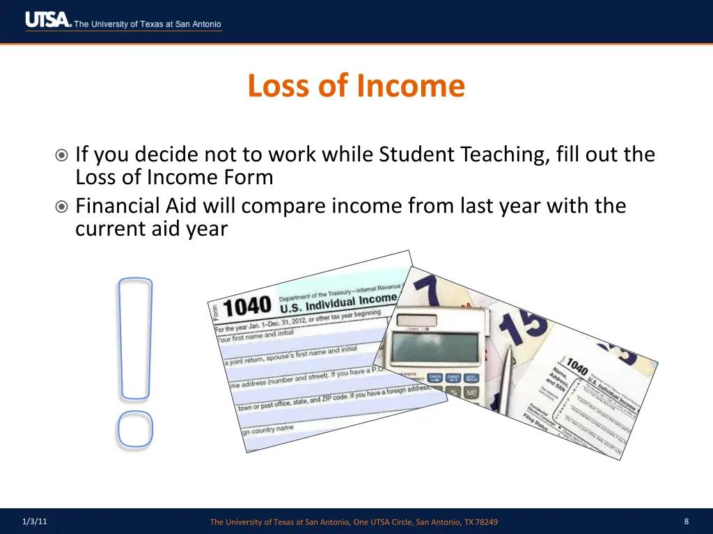 loss of income