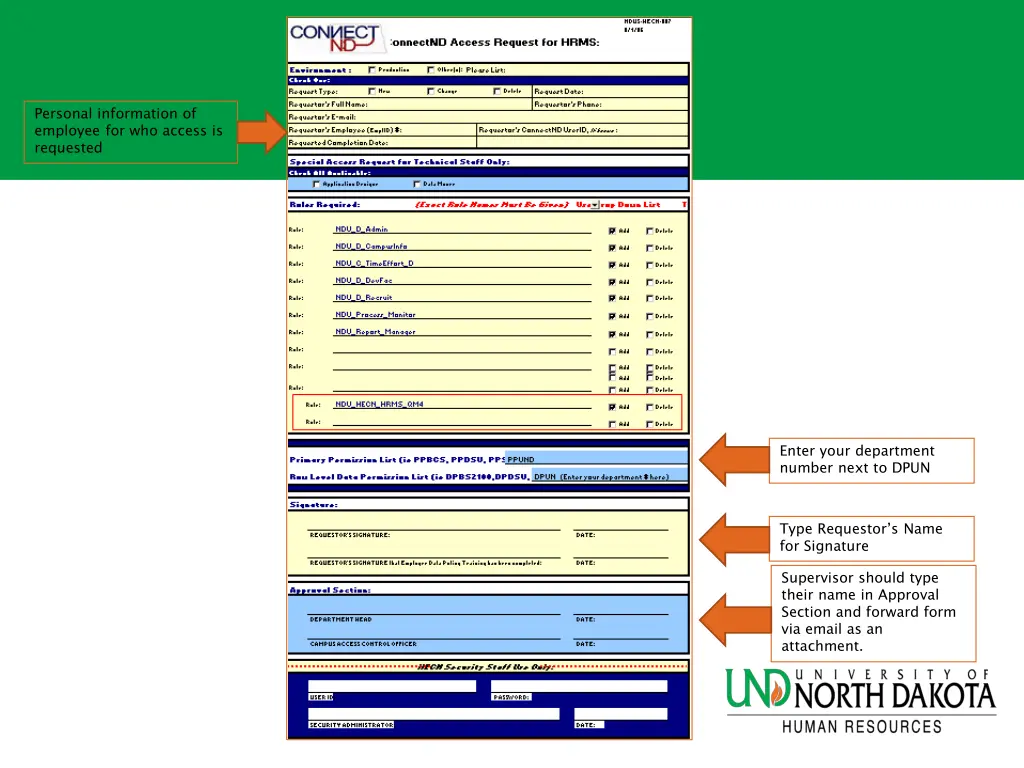 personal information of employee for who access