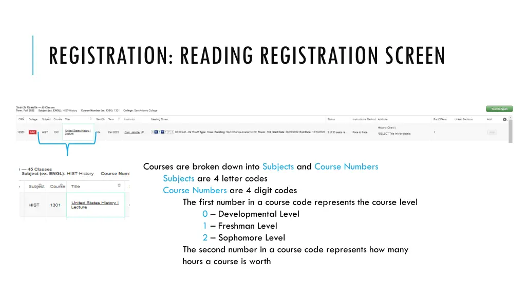 registration reading registration screen 2