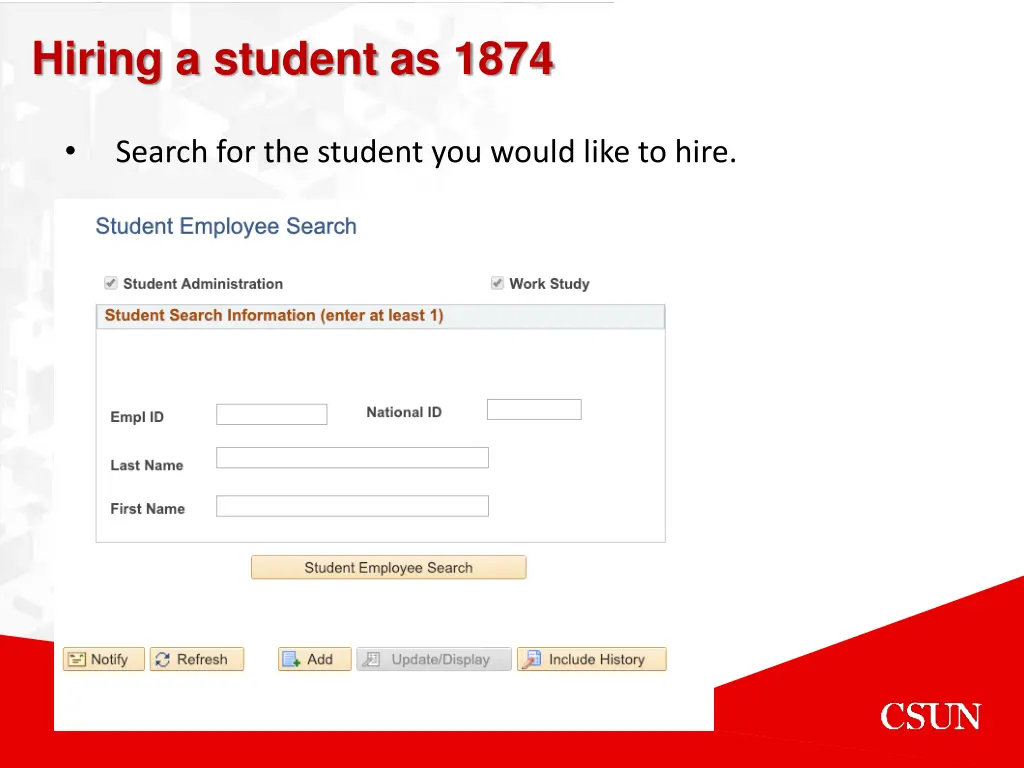 hiring a student as 1874 1