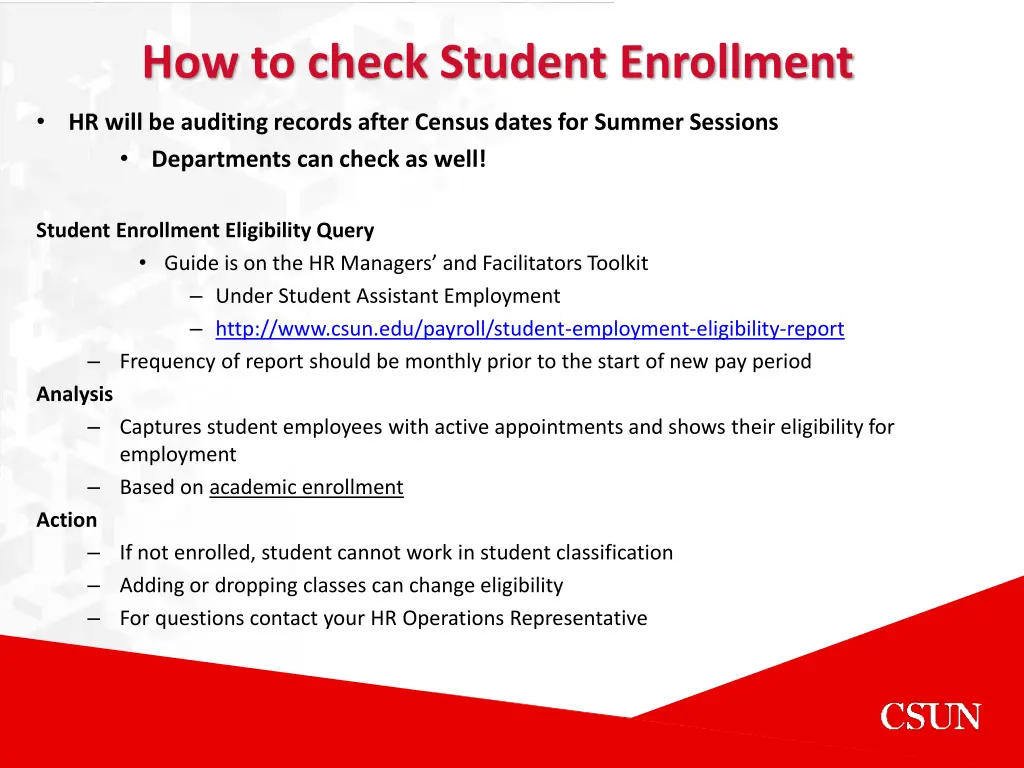 how to check student enrollment