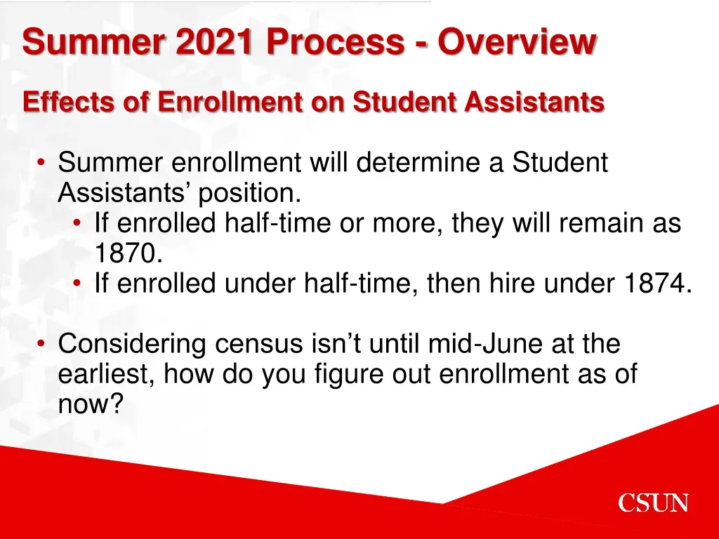 summer 2021 process overview 1