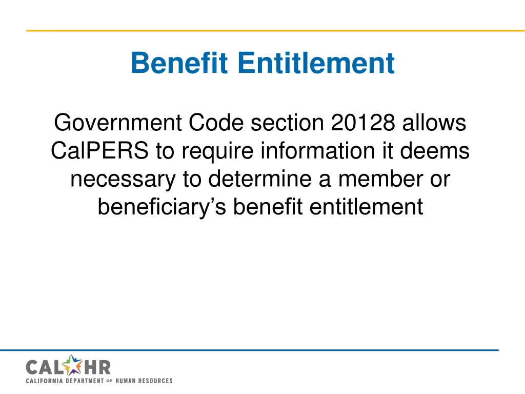 benefit entitlement