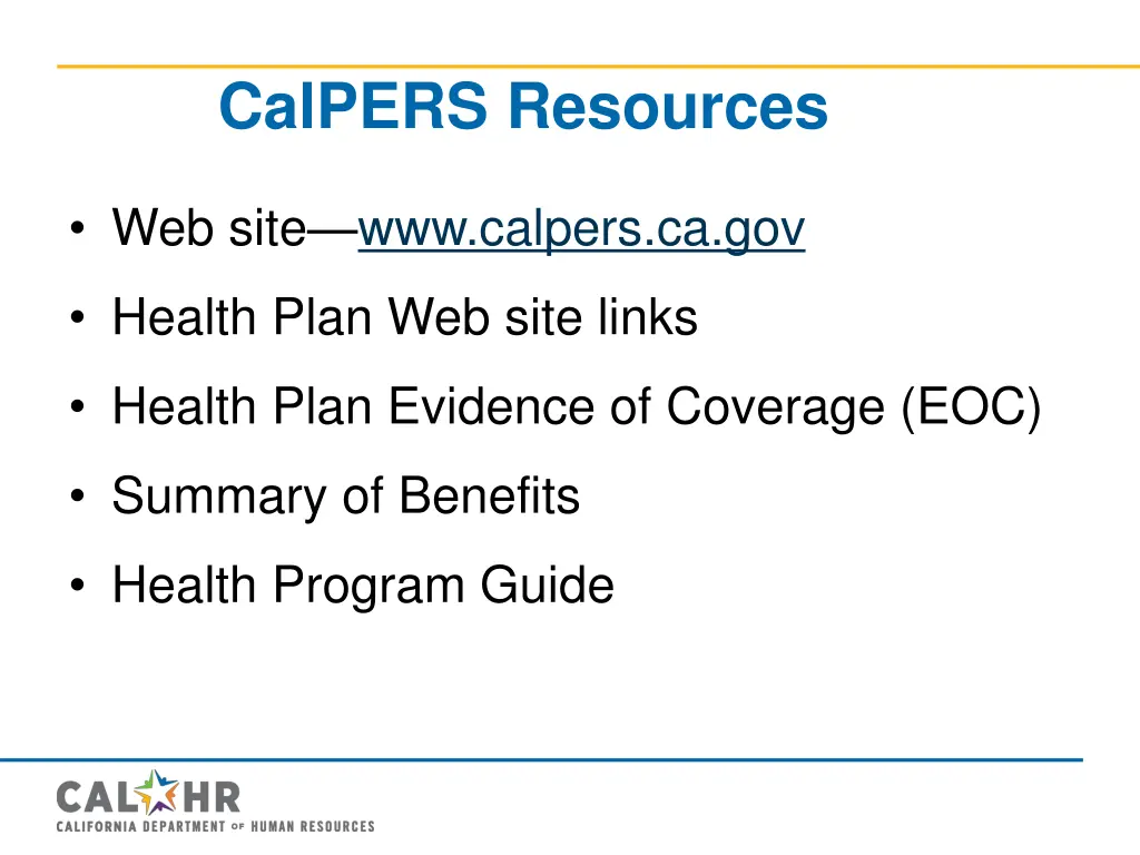 calpers resources