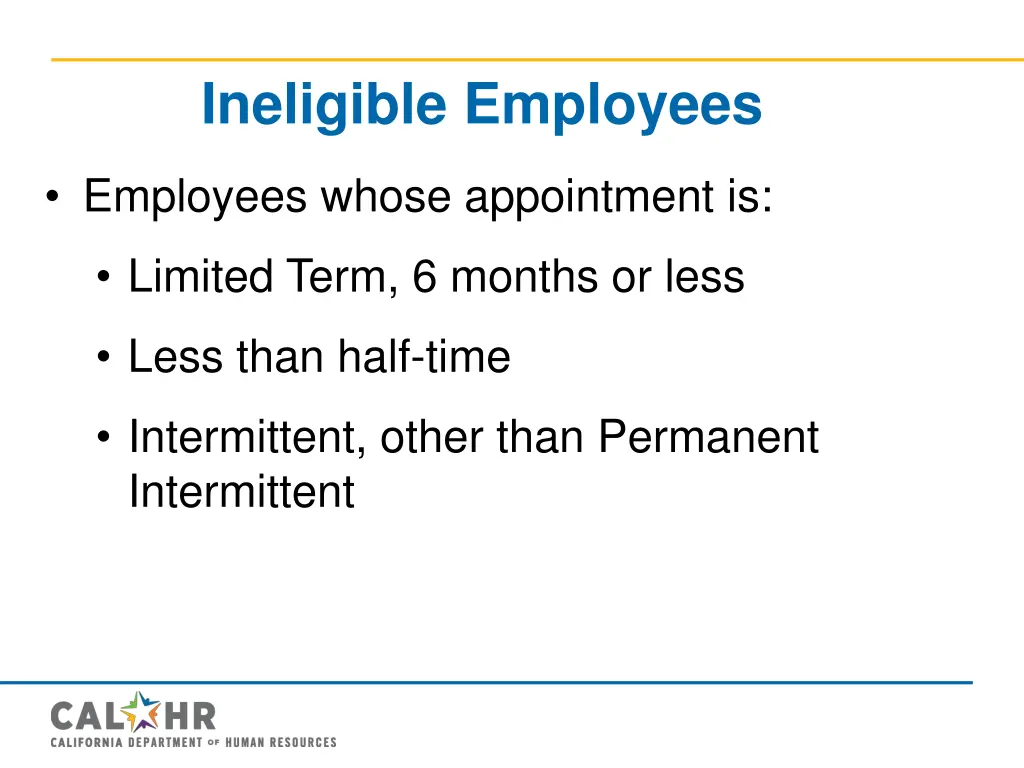 ineligible employees