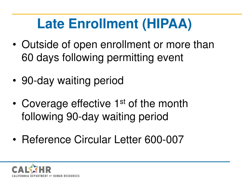 late enrollment hipaa