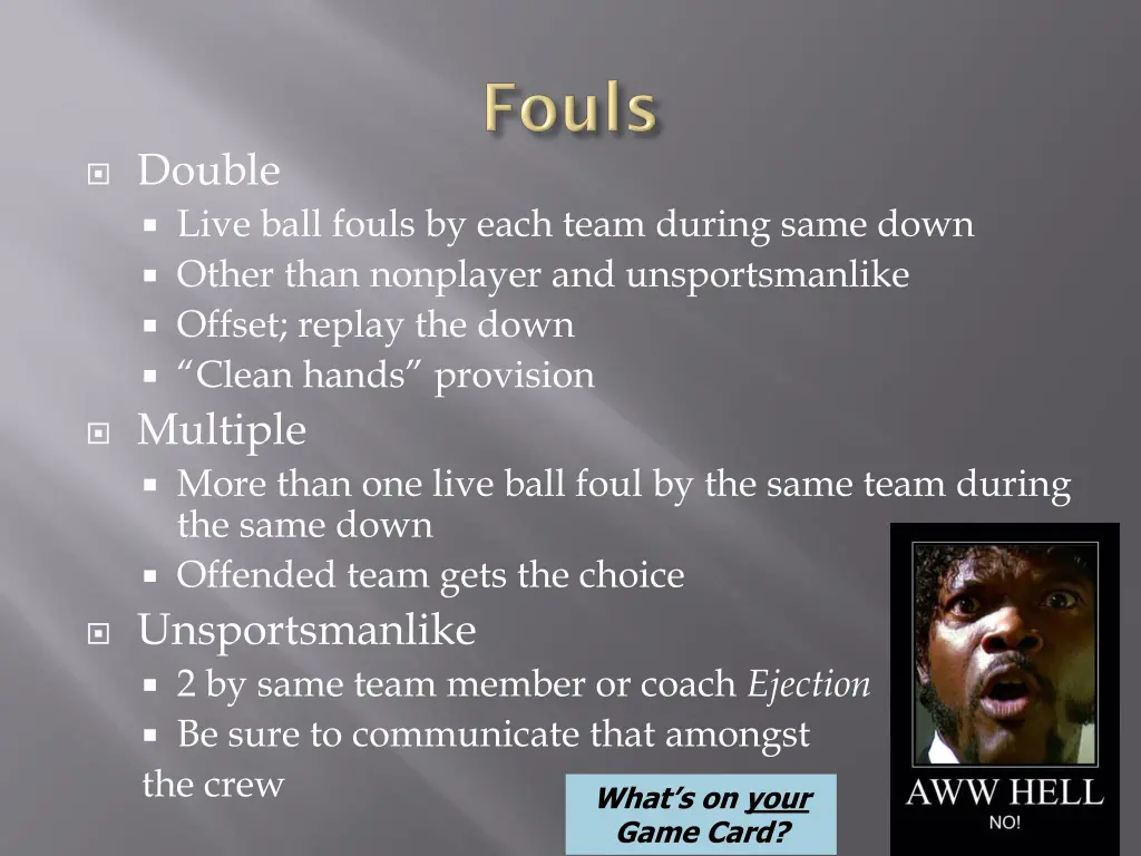 double live ball fouls by each team during same