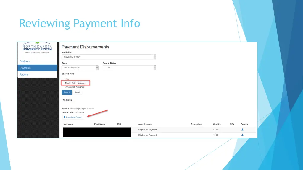 reviewing payment info