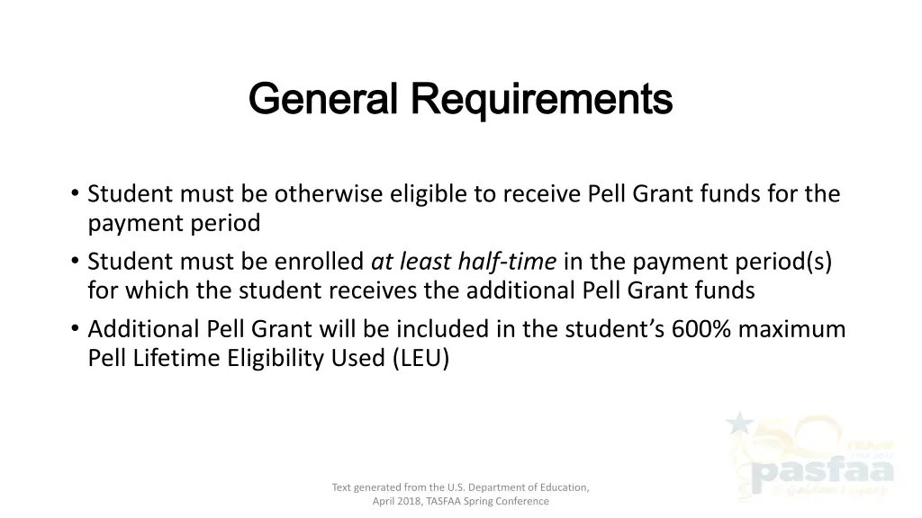 general requirements general requirements