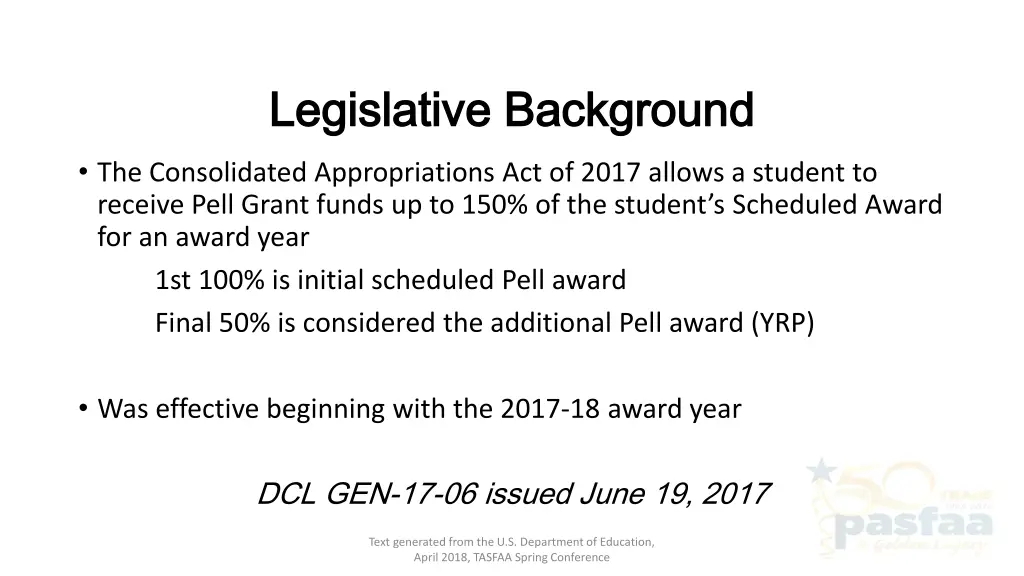 legislative background legislative background