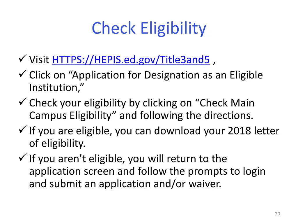 check eligibility