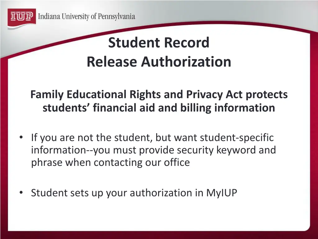 student record release authorization