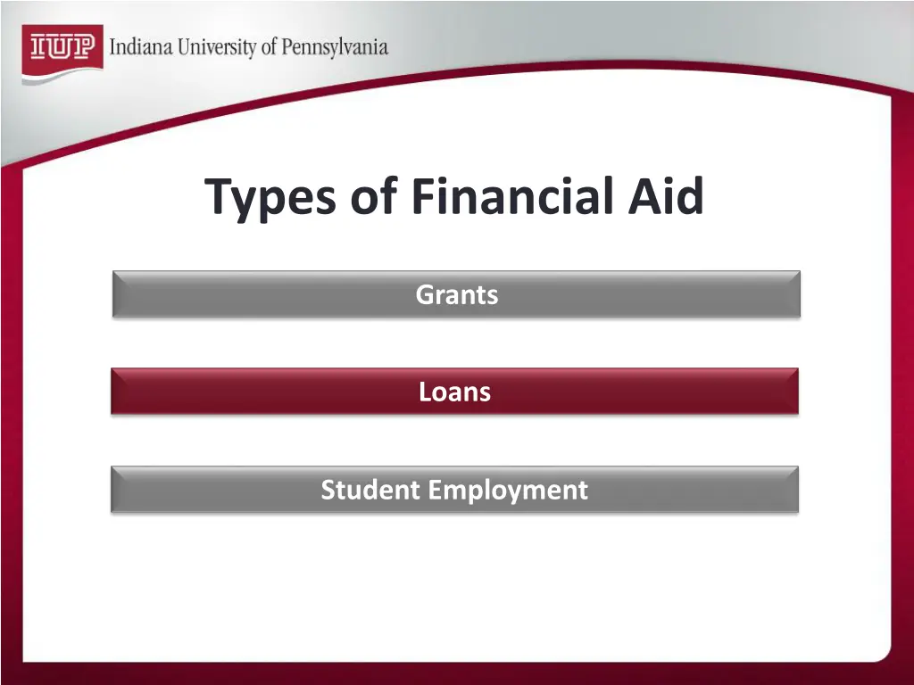 types of financial aid