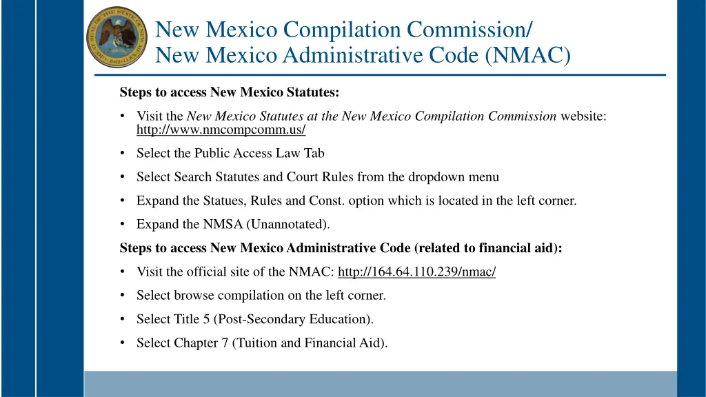 new mexico compilation commission new mexico