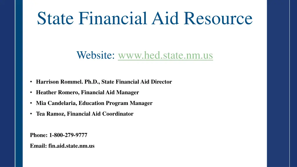 state financial aid resource