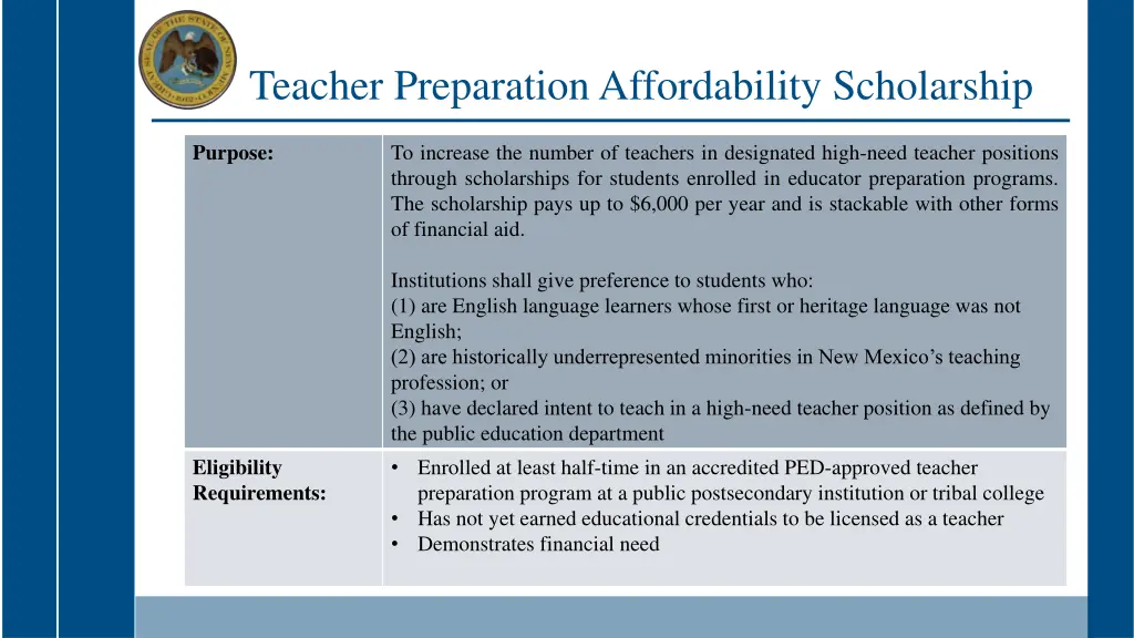 teacher preparation affordability scholarship