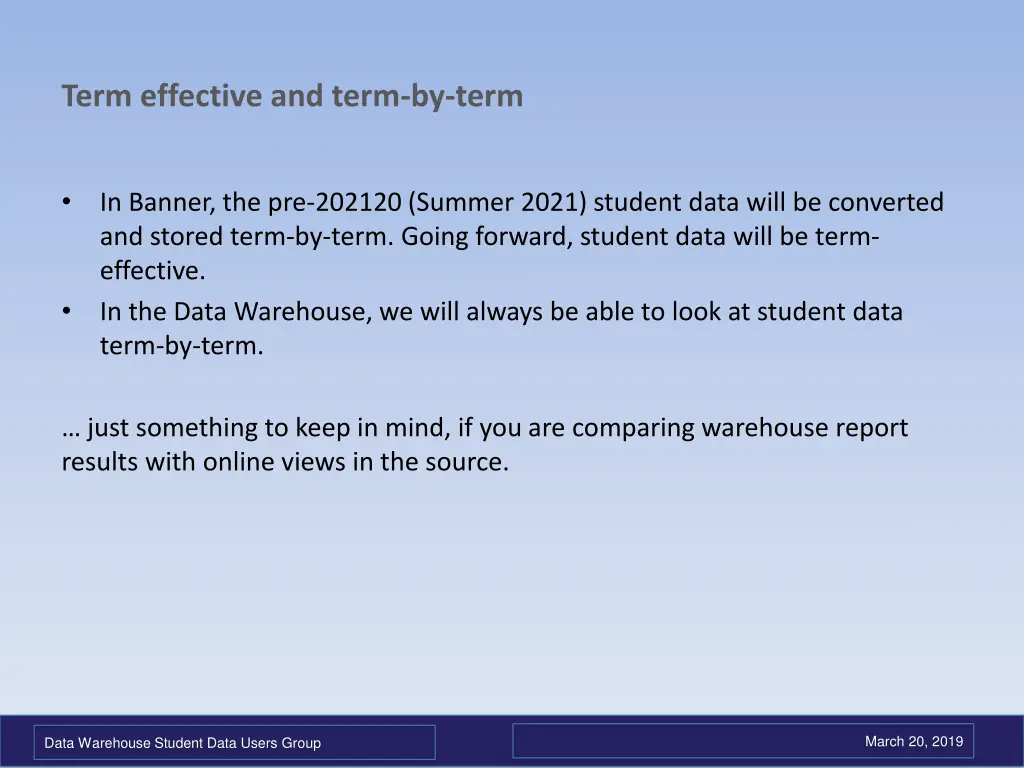 term effective and term by term