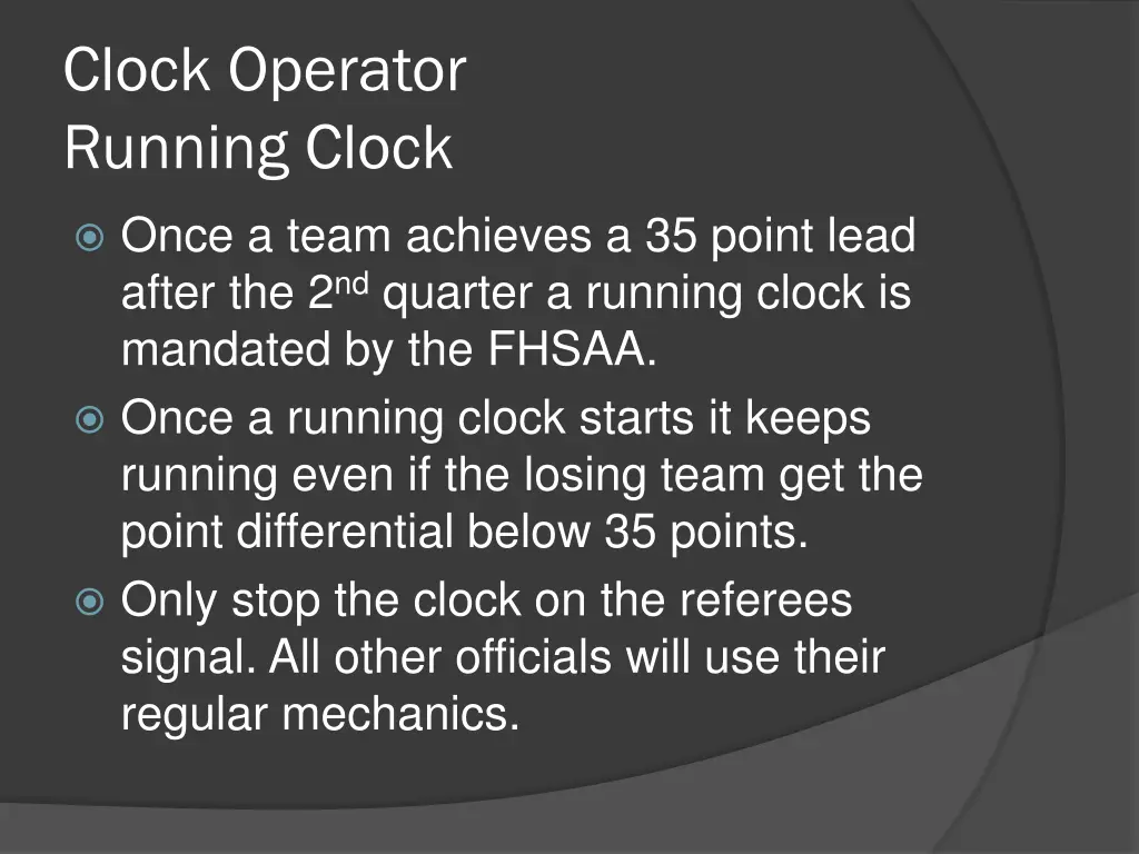 clock operator running clock