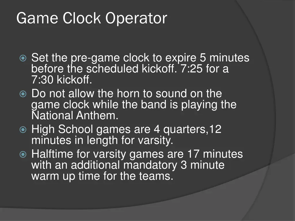 game clock operator 2