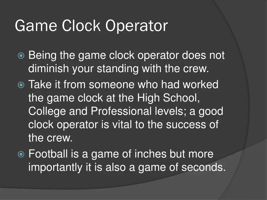 game clock operator 4