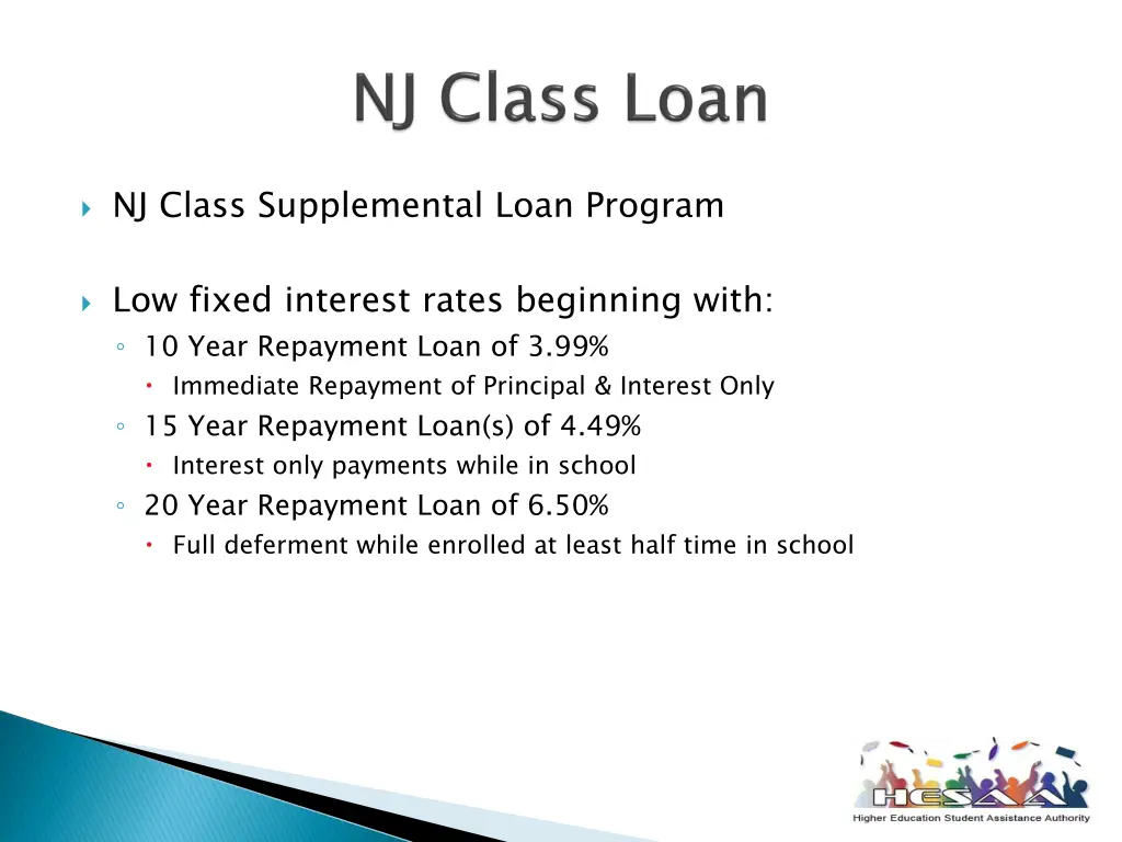 nj class supplemental loan program