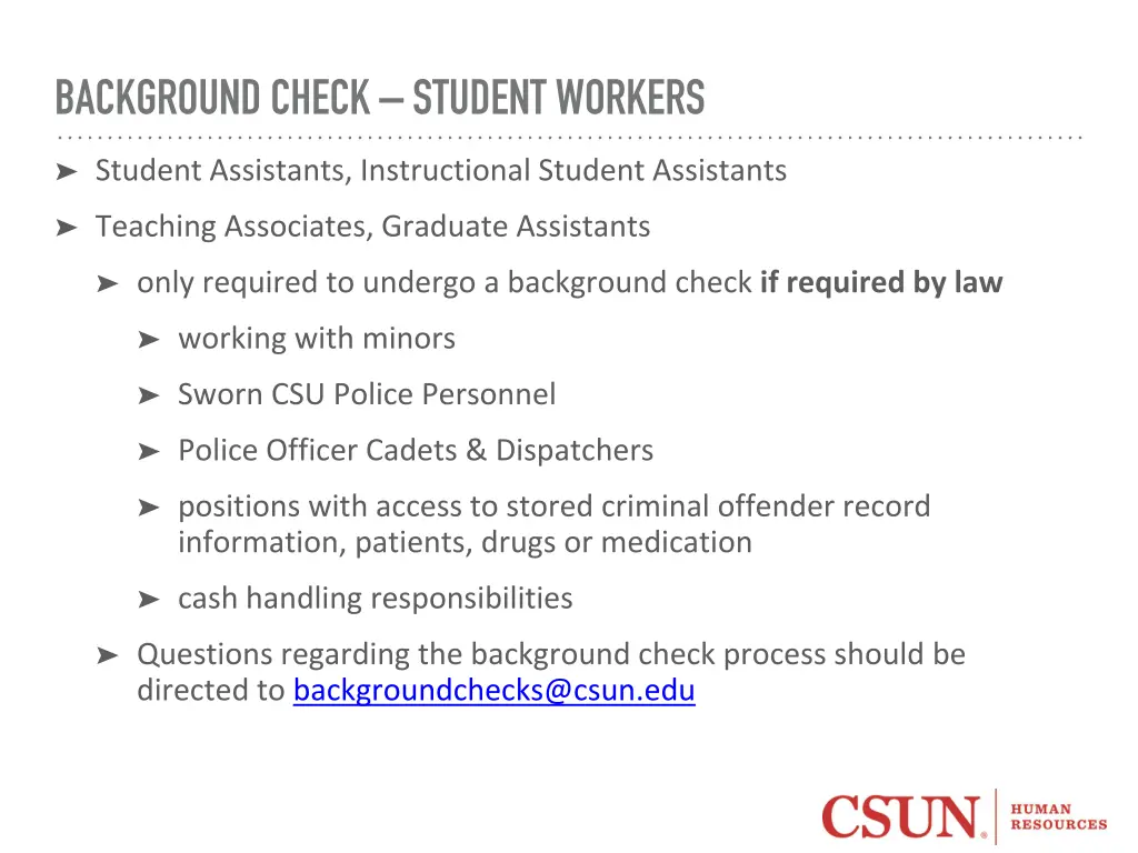 background check student workers