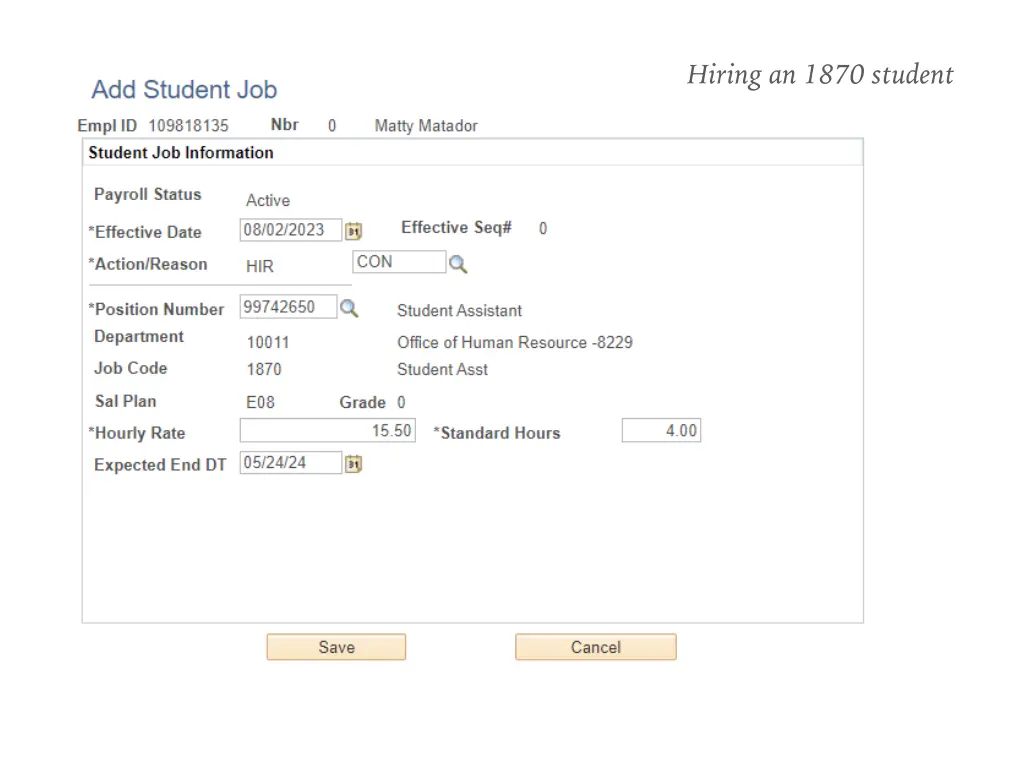 hiring an 1870 student