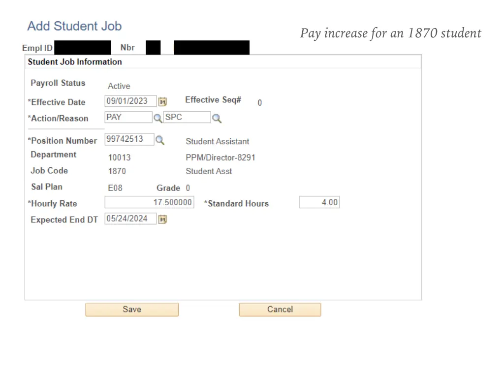 pay increase for an 1870 student