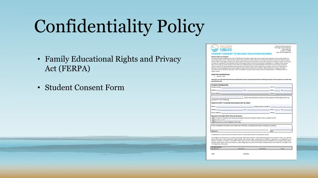 confidentiality policy